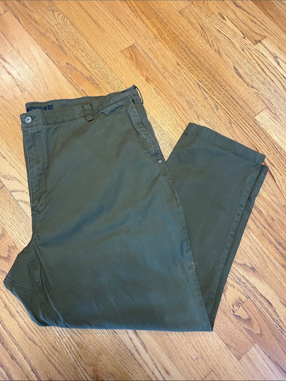 -Duluth Trading Flex Ballroom Khakis Relaxed Fit Green Men's Pants W/48 L/30 - Picture 10 of 11